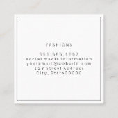 Waterkleur textuur vierkante visitekaartje (Achterkant)