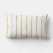 Waterkleur Touw Knoop Strepen | Monogram Kussen (Achterkant)