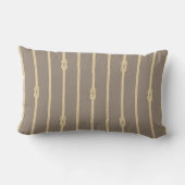 Waterkleur Touw knoop Strepen | Monogram Kussen (Achterkant)