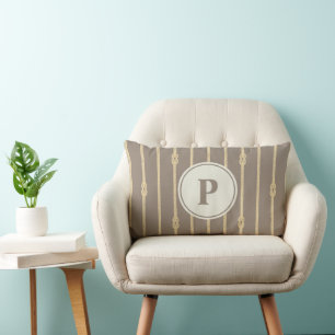 Waterkleur Touw knoop Strepen Monogram Kussen