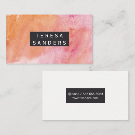 Waterkleur Visitekaartje (Voorkant / Achterkant)