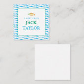 Waterkleur Vissen Jongens Persoonlijke Gift Enclos Notitiekaartje (Voorkant / Achterkant)