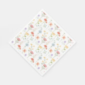 Waterkleur Wilde Bloemen Bloemmotief Servet (Hoek)