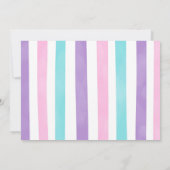 Waterkleur Zeemeermin Verjaardagsfoto Uitnodiging (Achterkant)