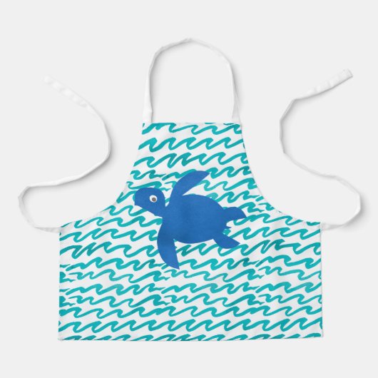 Waterkleur Zeeschildpad Shibori Golf Schort (Voorkant)