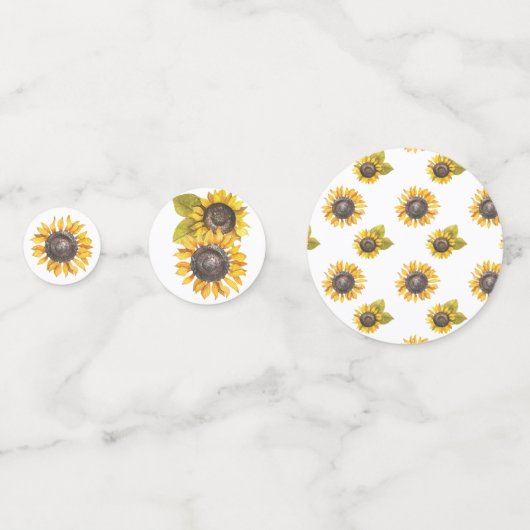 Waterkleur Zonnebloem Confetti (Achterkanten)