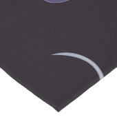 Waterkleur Zwart paarse bloemen Korte Tafelloper (Hoek)