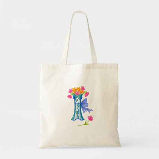 waterkleurbloem tote bag (Voorkant)