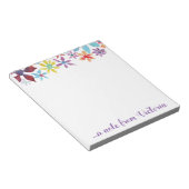 Waterkleurbloemen, aangepast notitieblok (Schuin)