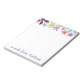 Waterkleurbloemen, aangepast notitieblok (Linkerzijde)