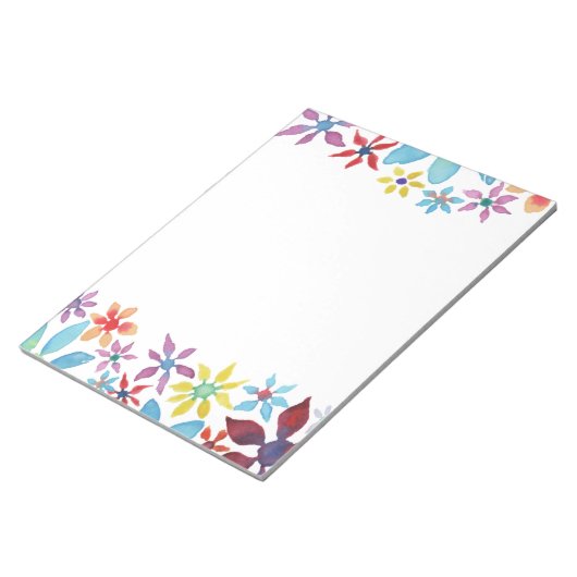 Waterkleurbloemen Notitieblok (Schuin)