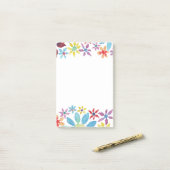Waterkleurbloemen Post-it® Notes (Op bureau)