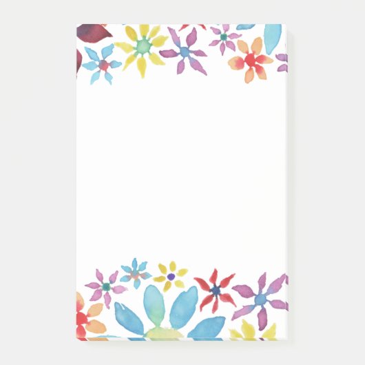 Waterkleurbloemen Post-it® Notes (Voorkant)