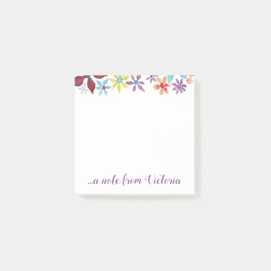 Waterkleurbloemen Post-it® Notes (Voorkant)