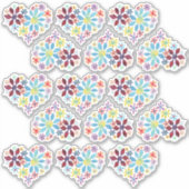 Waterkleurbloemen Sticker (Voorkant)