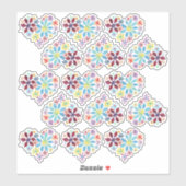 Waterkleurbloemen Sticker (Vel)