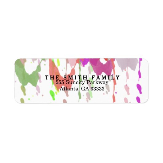 waterkleurdecoratief etiket (Voorkant)