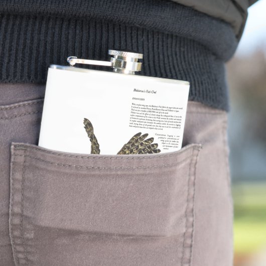 Waterkleuren Prachtige bedreigde visuil Heupfles (Voorbeeld)