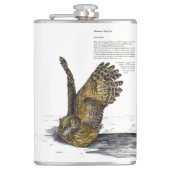 Waterkleuren Prachtige bedreigde visuil Heupfles (Voorkant)