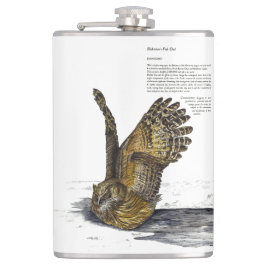 Waterkleuren Prachtige bedreigde visuil Heupfles