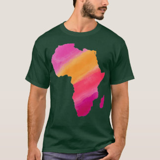 Waterkleurenkaart van Afrika T-shirt