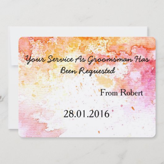 Waterkleurensuitsuitrusting Ik ben mijn beste. Kaart (Achterkant)