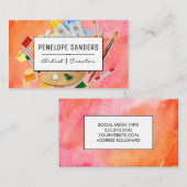 Waterkleurexpressief | Kunstgeborenen verven Visitekaartje (Voorkant / Achterkant)