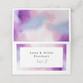 Waterkleurig Lijst - Lavendeluitnodiging Plaatskaartje (Buitenkant ongevouwen)