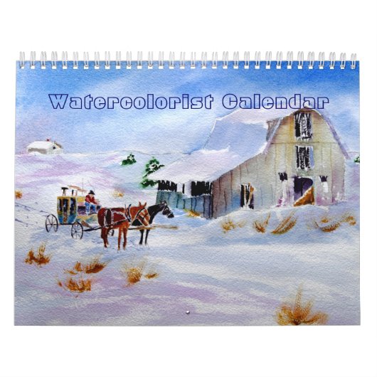 Waterkleurige agenda kalender (Hoes)
