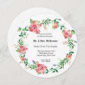 Waterkleurige bloemen kaart (Voorkant / Achterkant)