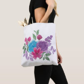 waterkleurige bloemen tote bag (Dichtbij)