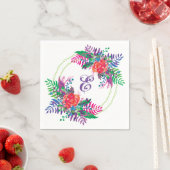 waterkleurige florale bunches op maat servet (Insitu)