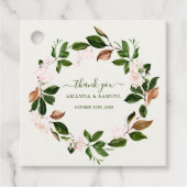 Waterkleurige groen bedankt Stickers Bedankjes Labels (Voorkant)