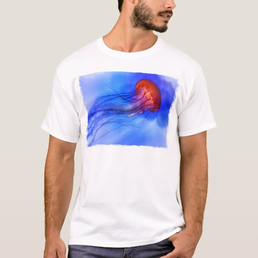 Waterkleurige kwallen t-shirt (Voorkant)