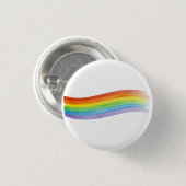 Waterkleurige regenboog ronde button 3,2 cm (Voorkant /achterkant)