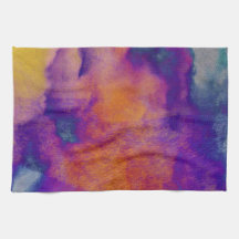 Waterkleurige rode blauwe paarse grafische kunst