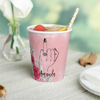 Waterkleurige roteerbridal | Bachelorette Party Ri Papieren Bekers
