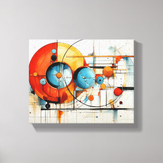 Waterkleurillustraties Abstract Canvas Afdruk