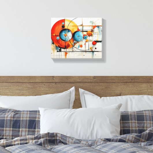 Waterkleurillustraties Abstract Canvas Afdruk (Insitu (Slaapkamer))