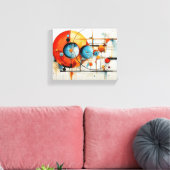 Waterkleurillustraties Abstract Canvas Afdruk (Insitu (Woonkamer))