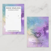 WaterkleurJoodse Logo oorten & beeldscherm met Ket Visitekaartje (Voorkant / Achterkant)