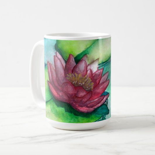 waterkleurkunst op een mok (Voorkant links)