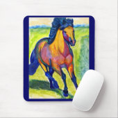 Waterkleurpaard Mousepad Muismat (Met muis)