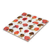 Waterkleurpaddenstoelen Mooie herfstpatroon Tegeltje (Zijkant)