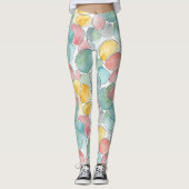 Waterkleurpatroon Leggings (Voorkant)