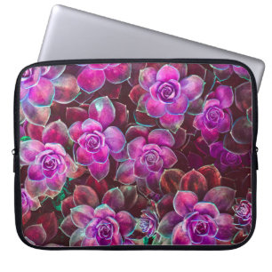 Waterkleurpatroon met camellia-bloem. Floral d Laptop Sleeve