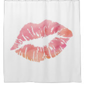 Waterkleurroze Lippen Douchegordijn (Voorkant)