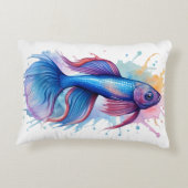 Waterkleurserie: Betta Vis Accent Kussen (Achterkant)