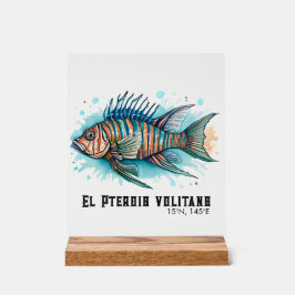 Waterkleurserie: Lionfish Acryl Bord