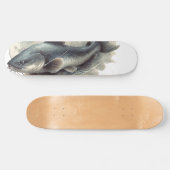 Waterkleurserie: Meerval Persoonlijk Skateboard (Horizontaal)